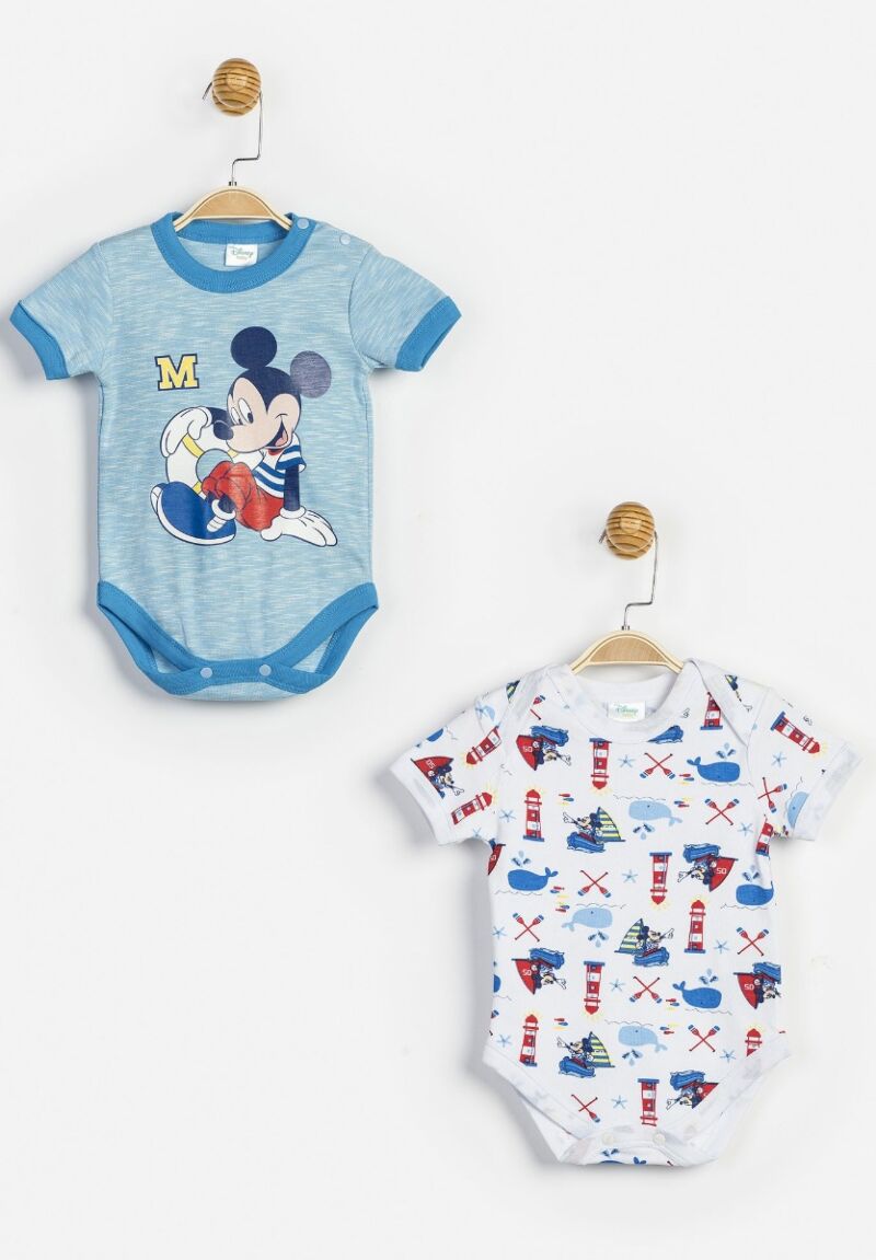 Κορμάκια αγοριών κοντό μανίκι Mickey 2 Τεμ.