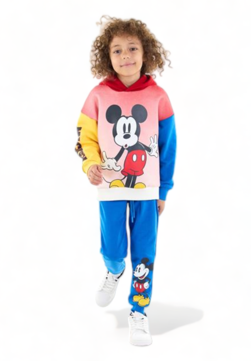 Φόρμα βαμβακερή για αγόρι Cimpa Disney Mickey Mouse με κουκούλα