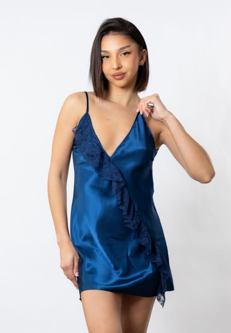 Νυχτικό Σατέν Moongirl Ήβη Blue