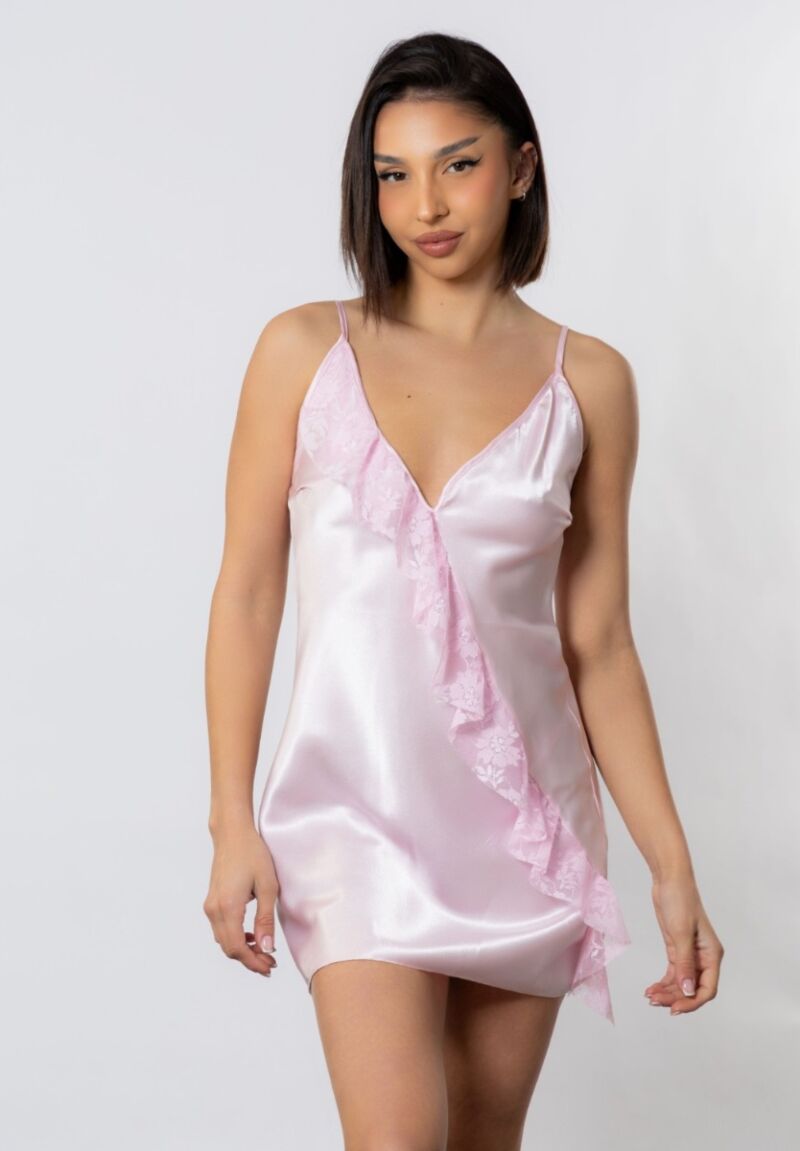 Νυχτικό Σατέν Moongirl Ήβη Pink