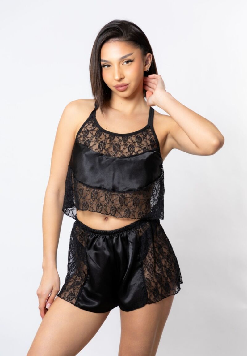 Babydoll Σατέν Moongirl Iris Black