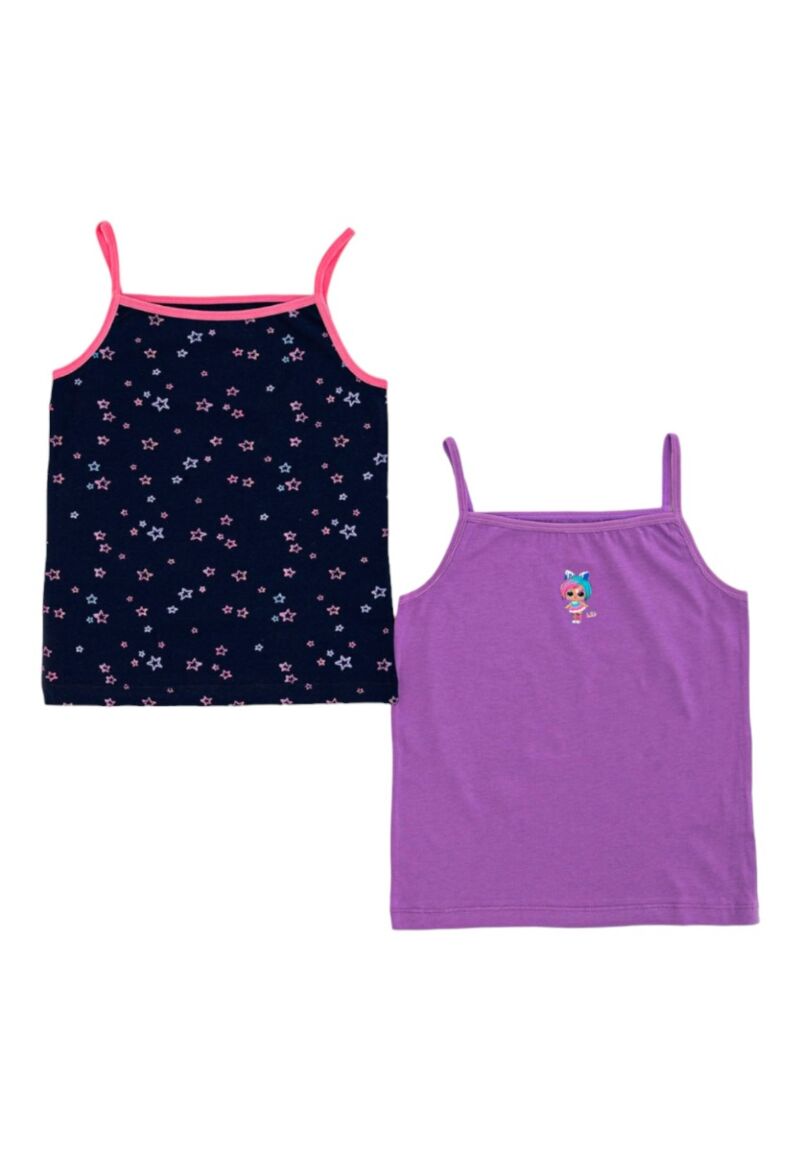 Φανελάκια για κορίτσι βαμβακερά RolyPoly LOL σε οικονομικό πακέτο 2 τεμαχίων