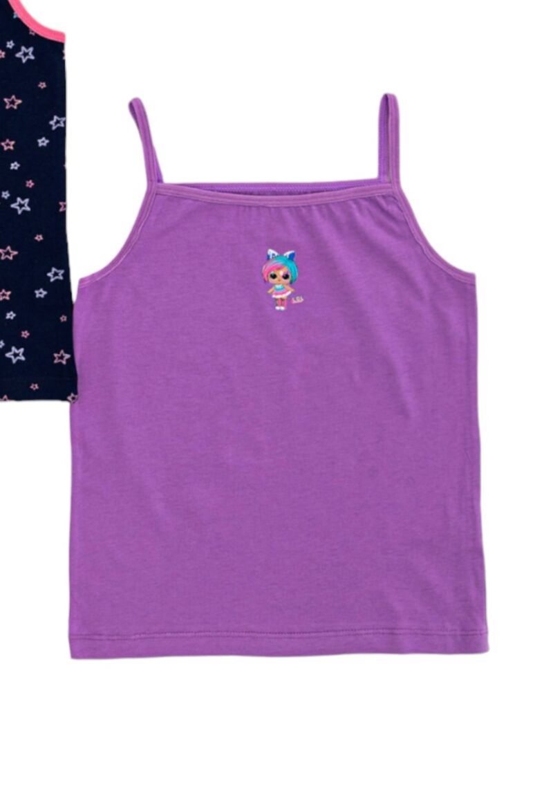 Φανελάκια για κορίτσι βαμβακερά RolyPoly LOL σε οικονομικό πακέτο 2 τεμαχίων