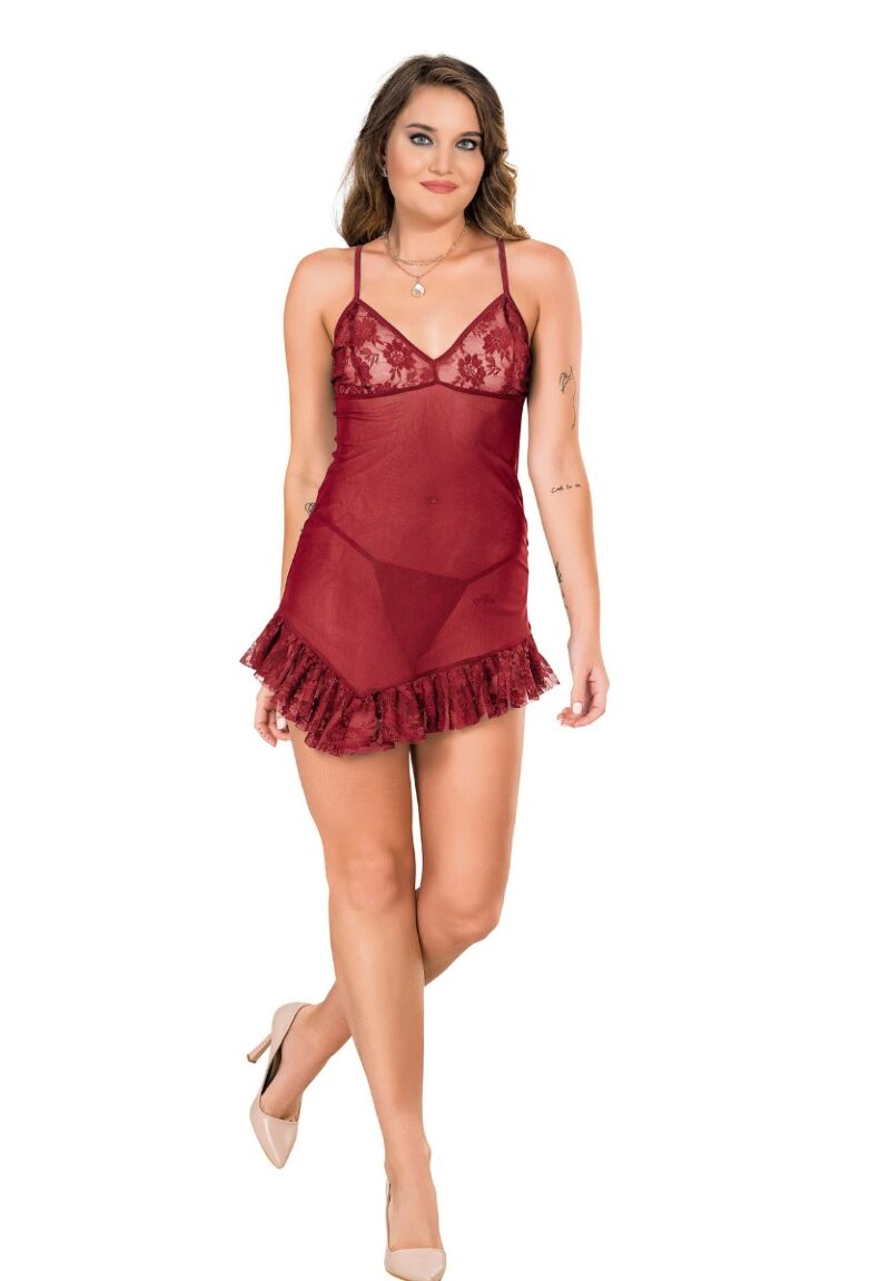 Babydoll με στρινγκ See Through Love