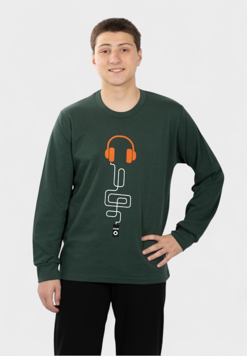 Εφηβική Πιτζάμα Nina Club Music Πράσινη – 100% Βαμβακερή