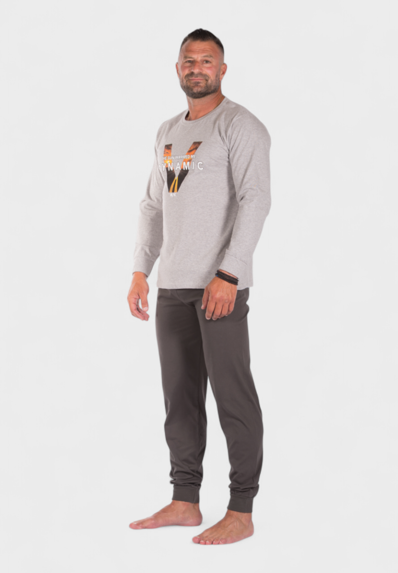 Πιτζάμα ανδρική βαμβακερή Nina Club Dynamic Grey