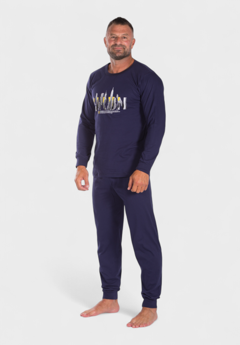 Πιτζάμα ανδρική βαμβακερή Nina Club Urban Blue