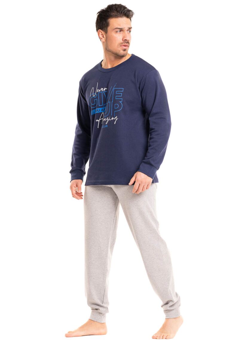 Πιτζάμα ανδρική βαμβακερή Nina Club Never Give Up