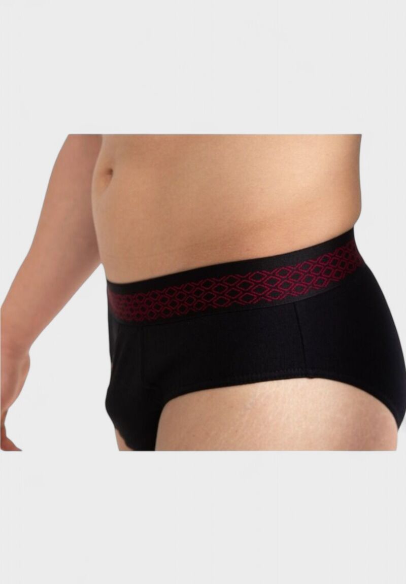 Σλιπ ανδρικό Nina Club Black - Red Rhombus