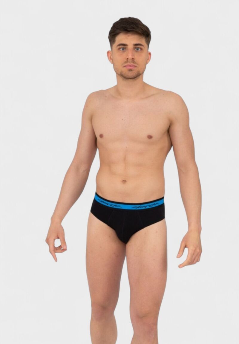 Σλιπ ανδρικό Nina Club Black - Blue Cyber