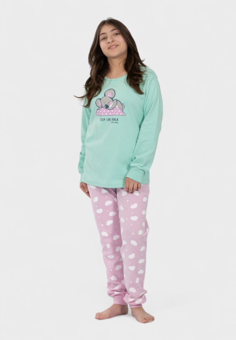 Παιδική Πιτζάμα Koala Βεραμάν Ροζ Nina Club | 100% Βαμβάκι