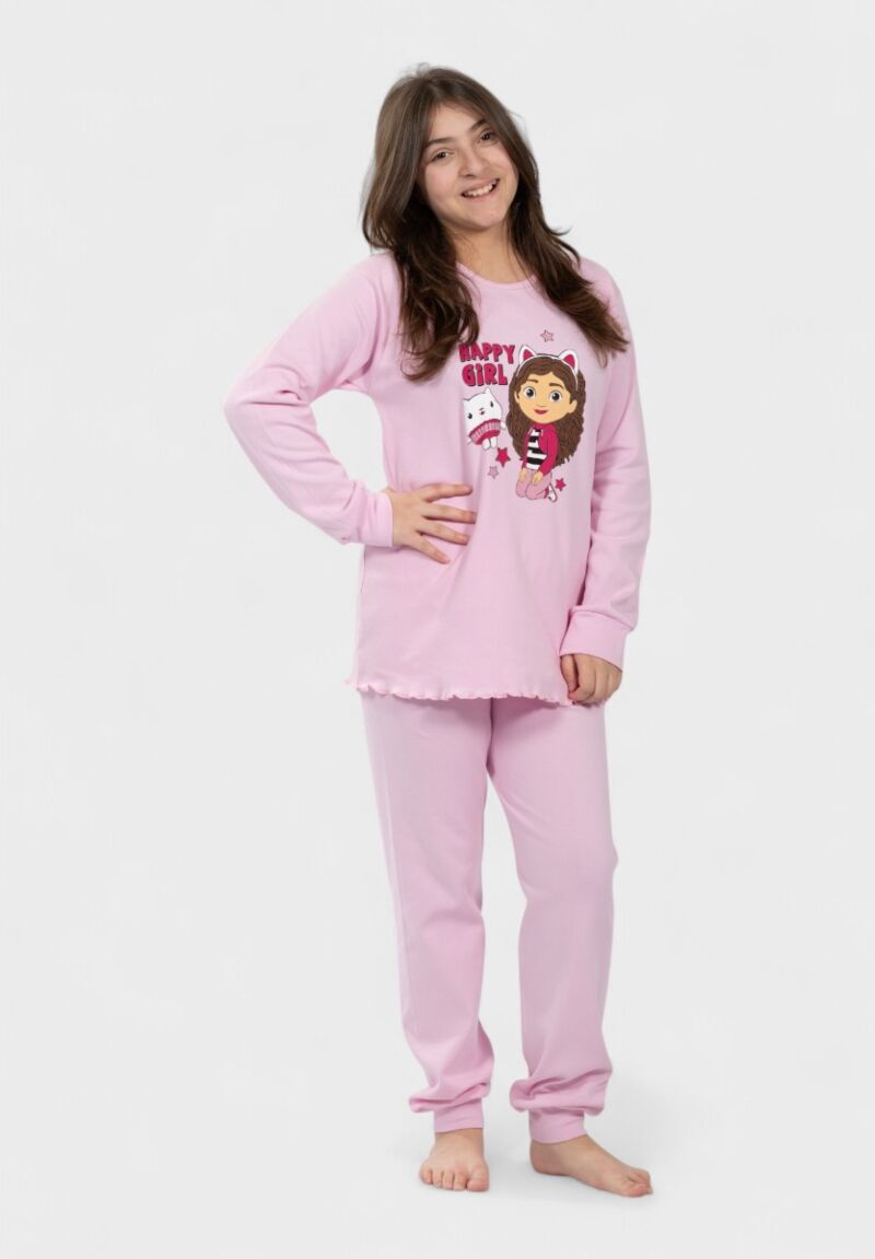 Πιτζάμα για Κορίτσι Happy Girl Ροζ Nina Club| 100% Βαμβάκι