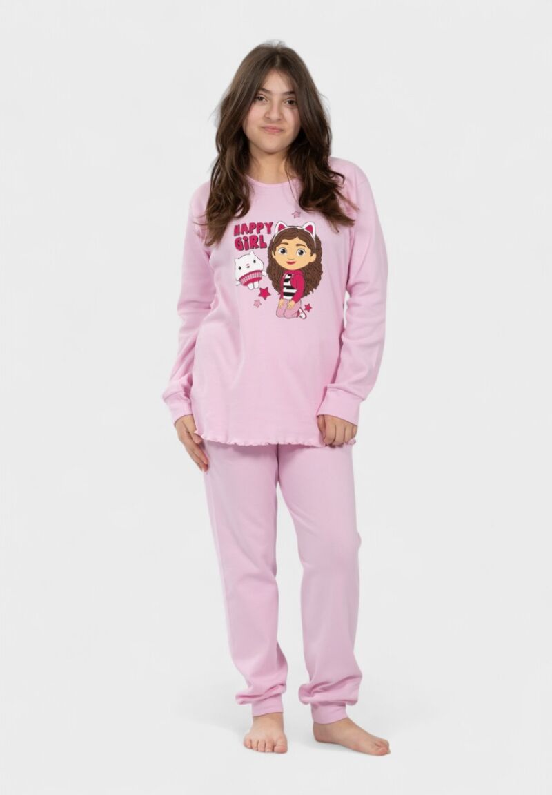 Πιτζάμα για Κορίτσι Happy Girl Ροζ Nina Club| 100% Βαμβάκι