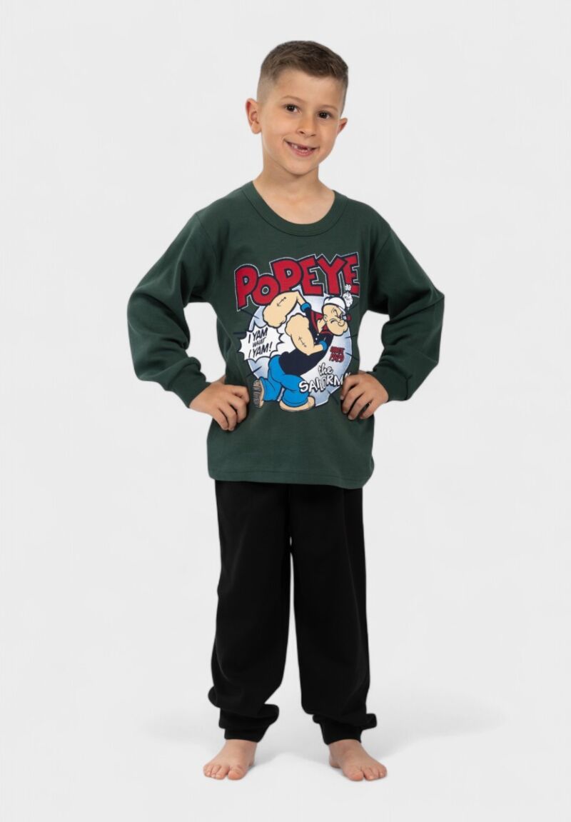 Παιδική Πιτζάμα Nina Club Popeye Πράσινη – 100% Βαμβακερή