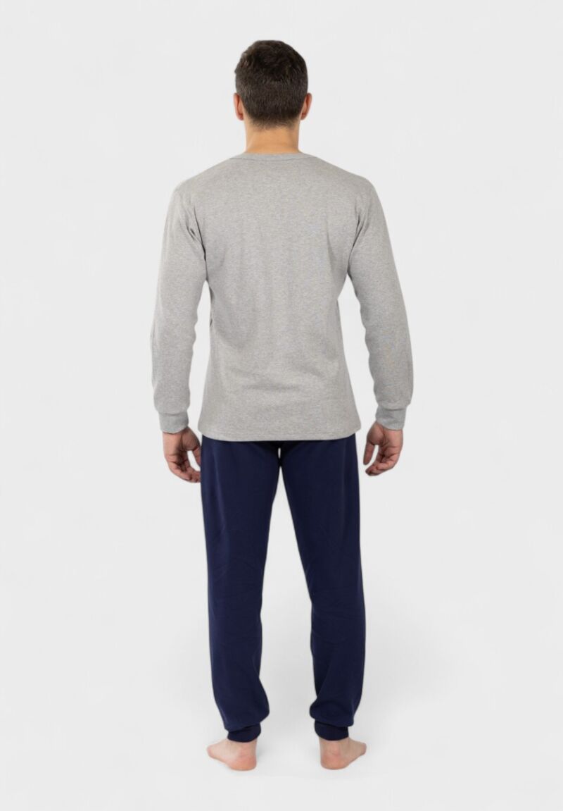 Πιτζάμα Ανδρική Nina Club "Popeye" - Γκρι/Μπλε, 100% Βαμβάκι