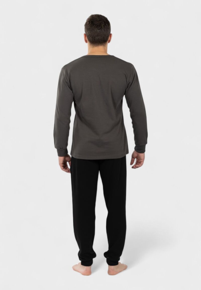 Ανδρική Πιτζάμα Nina Club Vintage 100% Βαμβακερή - Γκρί