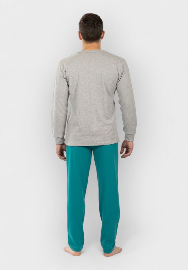 Ανδρική Βαμβακερή Πιτζάμα Nina Club "Groove"- Γκρί