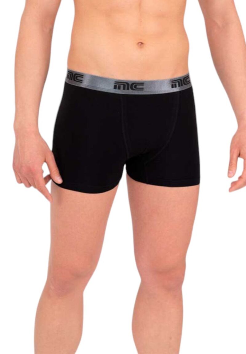 Boxer Ανδρικό με Χρωματιστό Λάστιχο Nina Club μαυρο-ασημί