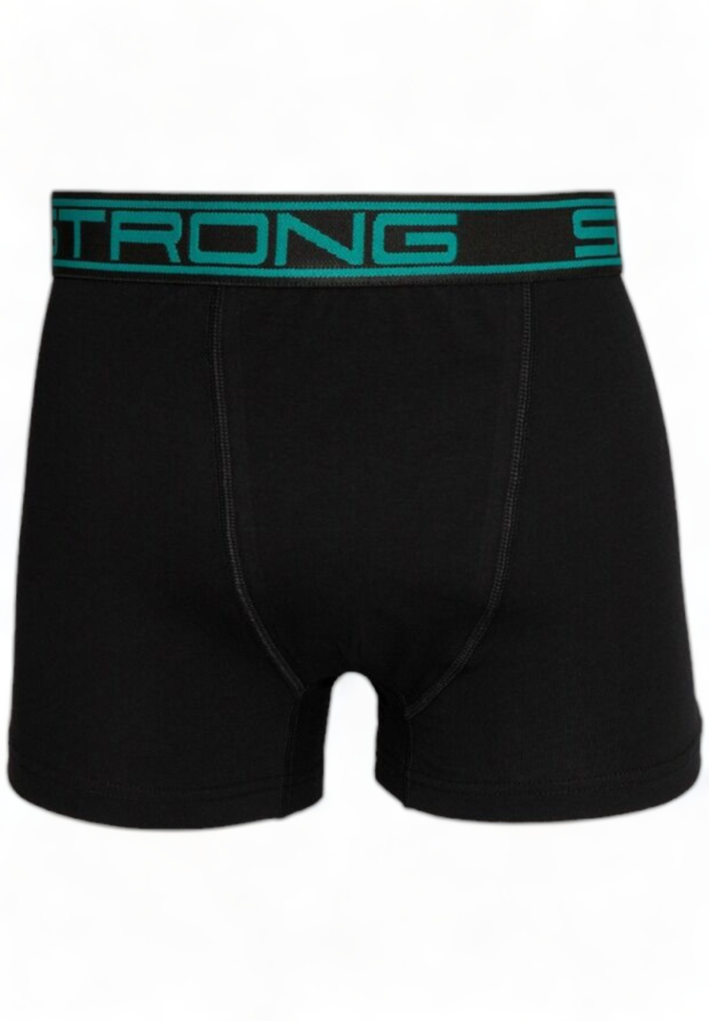 Boxer Ανδρικό με Χρωματιστό Λάστιχο Nina Club μαυρο-τιρκουαζ