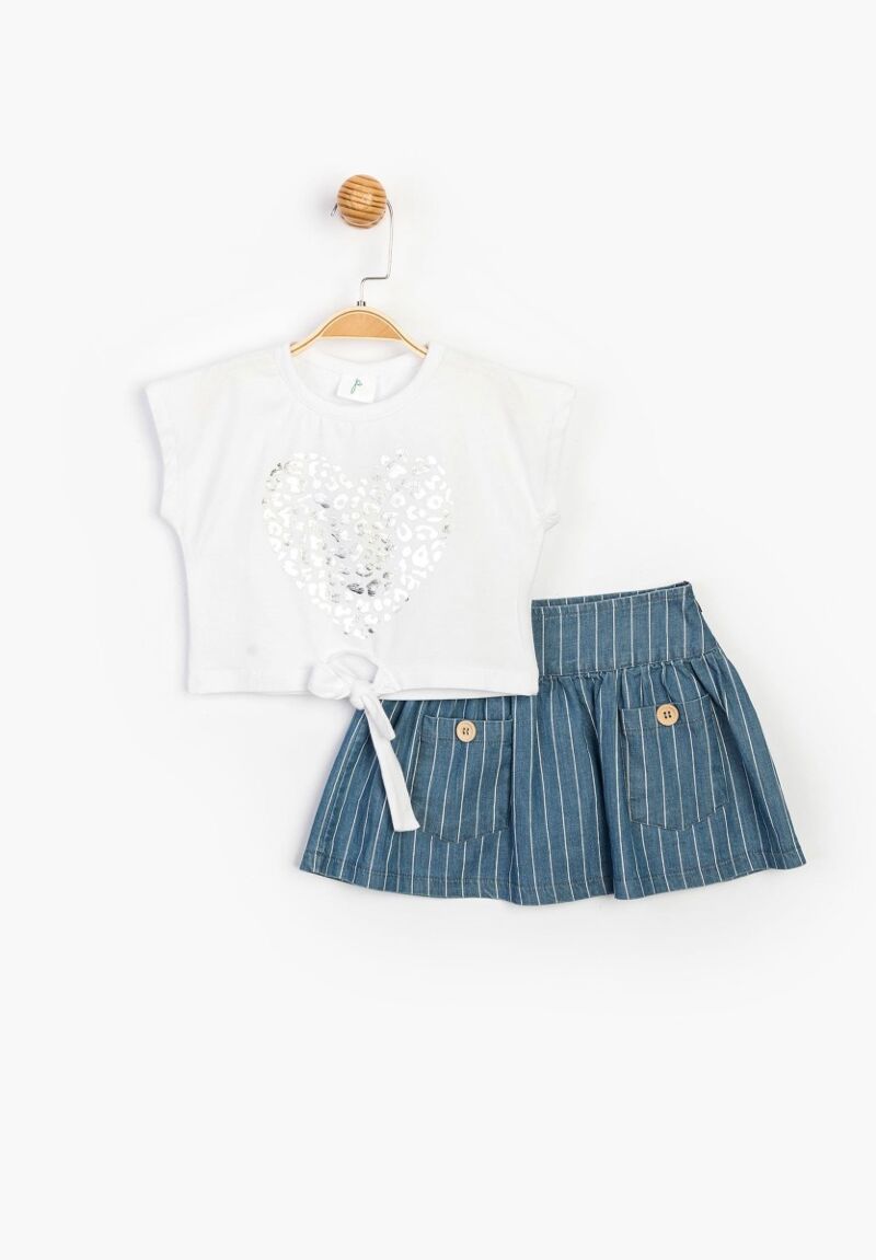 Σετ Μπλούζα - Φούστα παιδική / Βρεφική Heart