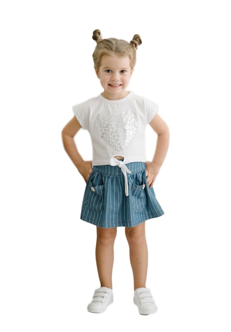 Σετ Μπλούζα - Φούστα παιδική / Βρεφική Heart