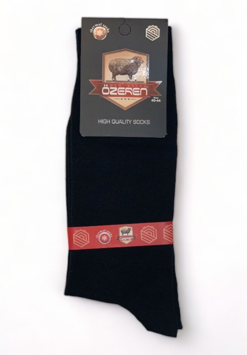 Κάλτσες ανδρικές Trendy θερμικές μάλλινες μαύρες 