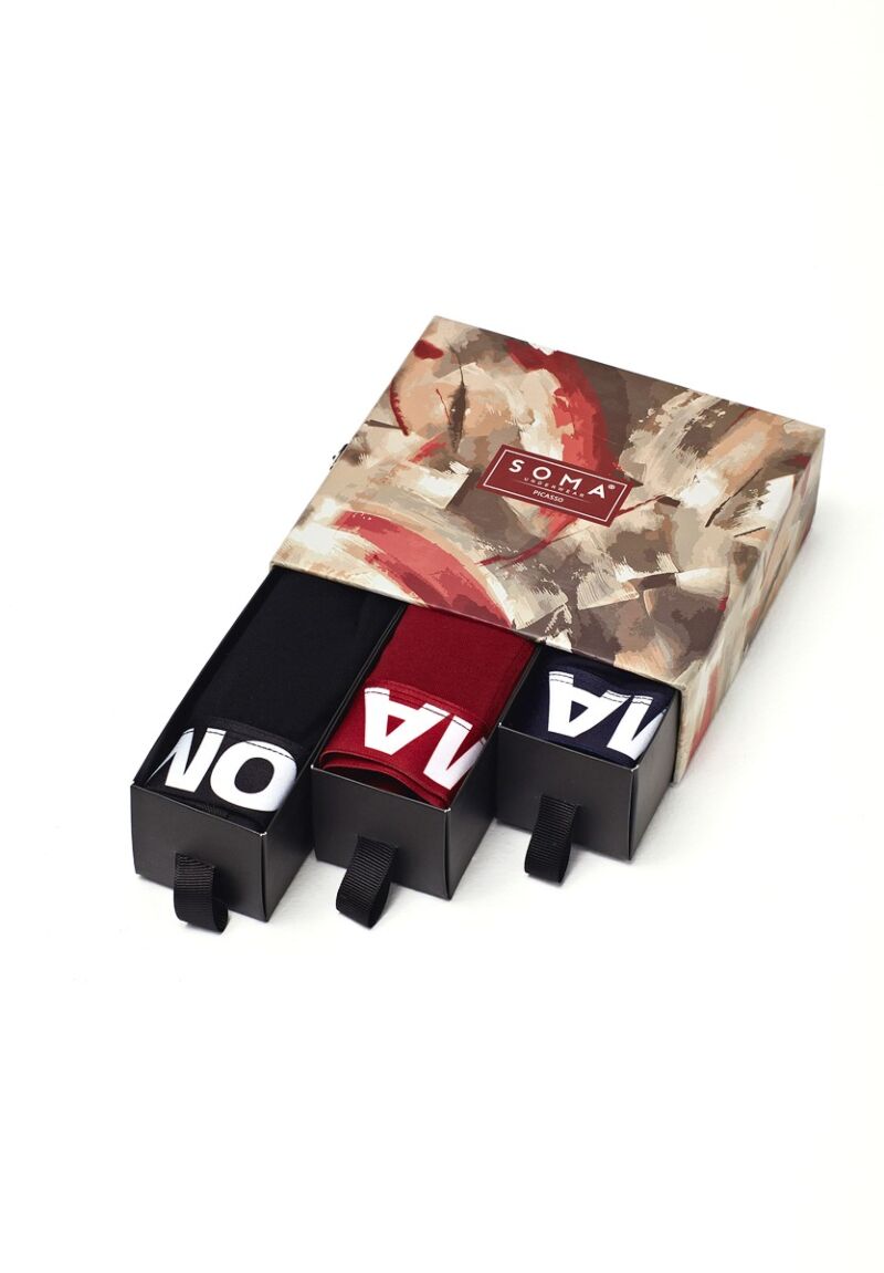 Boxer Soma ανδρικά σε κουτί Picasso 3τμχ