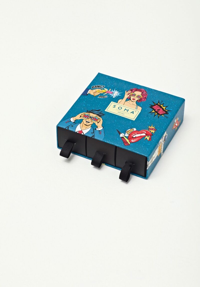 Boxer Soma ανδρικά σε κουτί Pop art 3τμχ