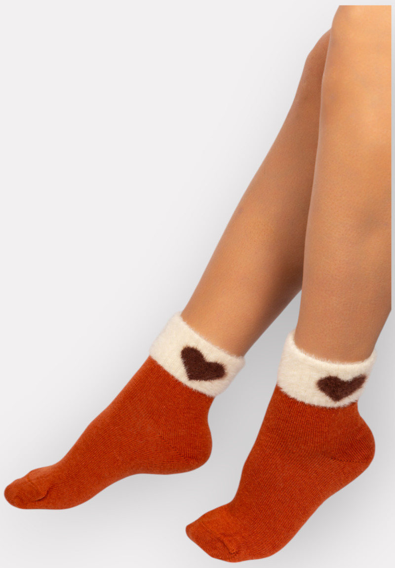 Κάλτσες γυναικείες μάλλινες ημίκοντες Lampswool Hearts Pro Socks