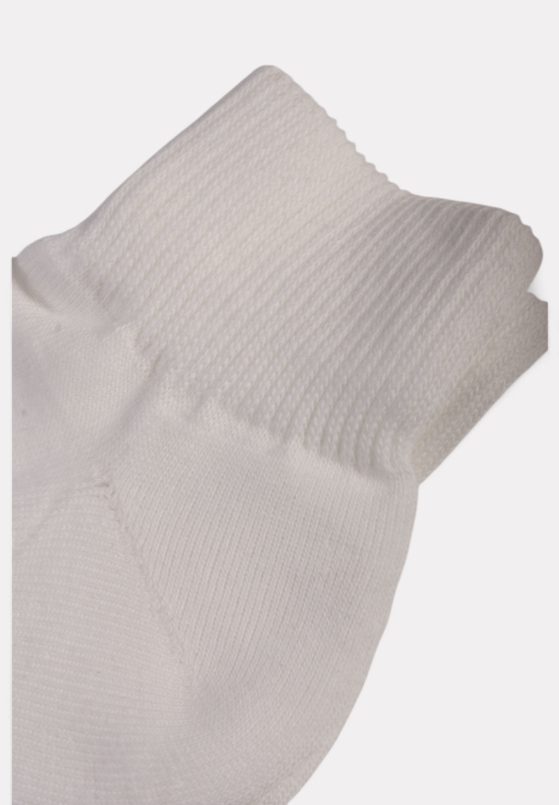 Βαμβακερό Καλτσάκι Πετσετέ Χωρίς Ραφές Pournara Λευκό