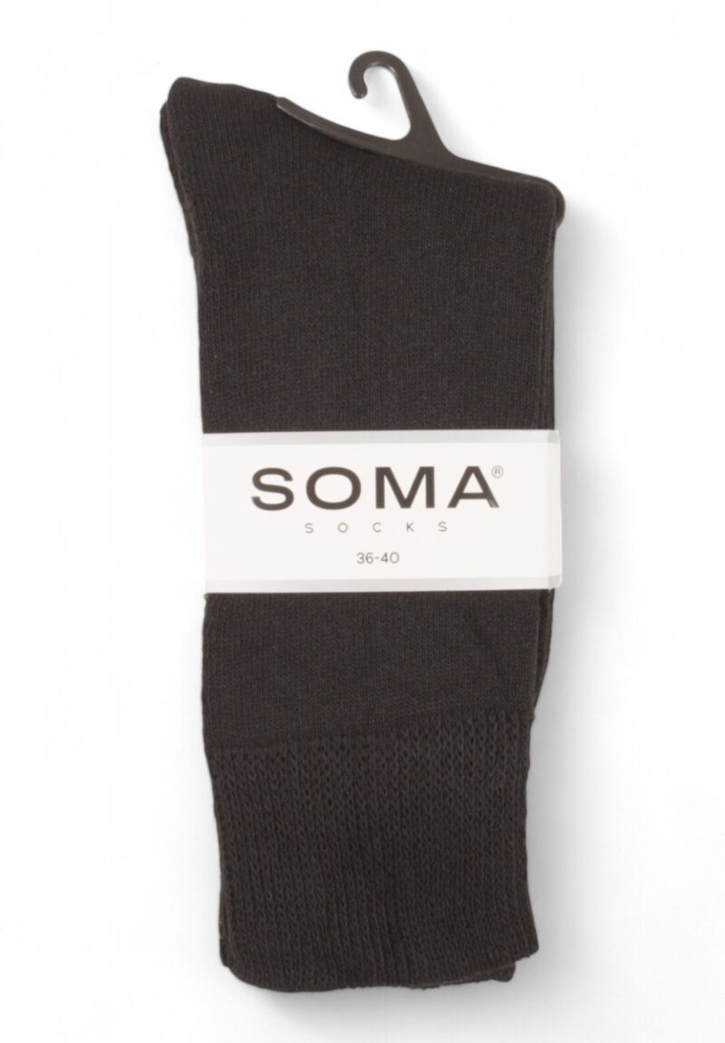 Κάλτσες γυναικείες μονόχρωμες βαμβακερές Soma Black