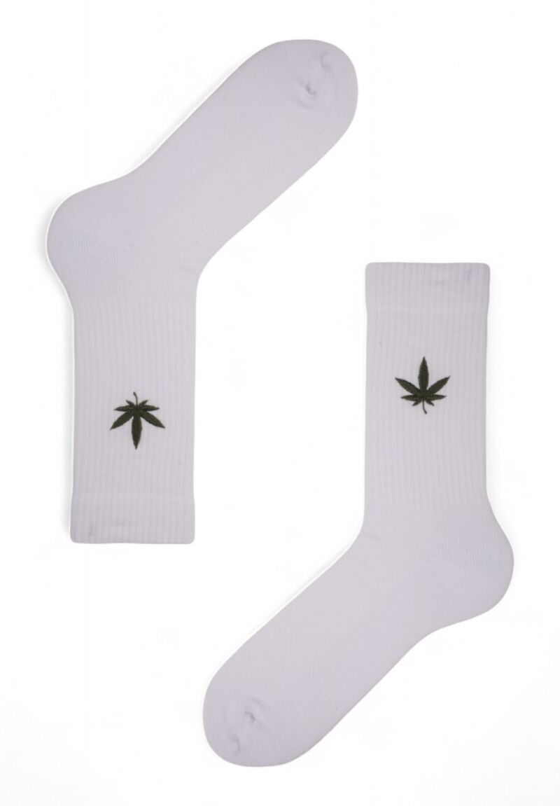 Κάλτσες ανδρικές Rib με κέντημα Soma Marijuana 