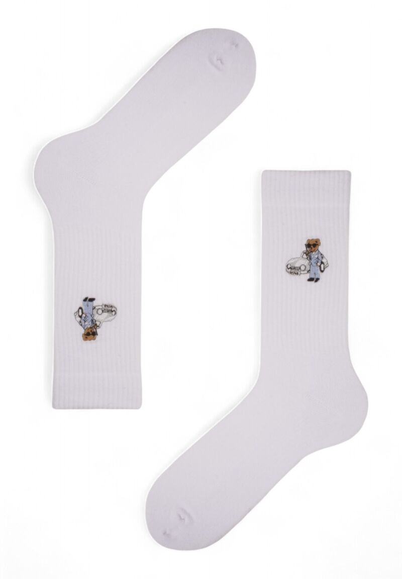 Κάλτσες ανδρικές Rib με κέντημα Soma Teddy