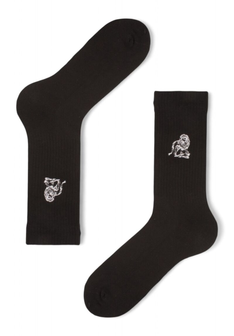 Κάλτσες ανδρικές Rib με κέντημα Soma Lion