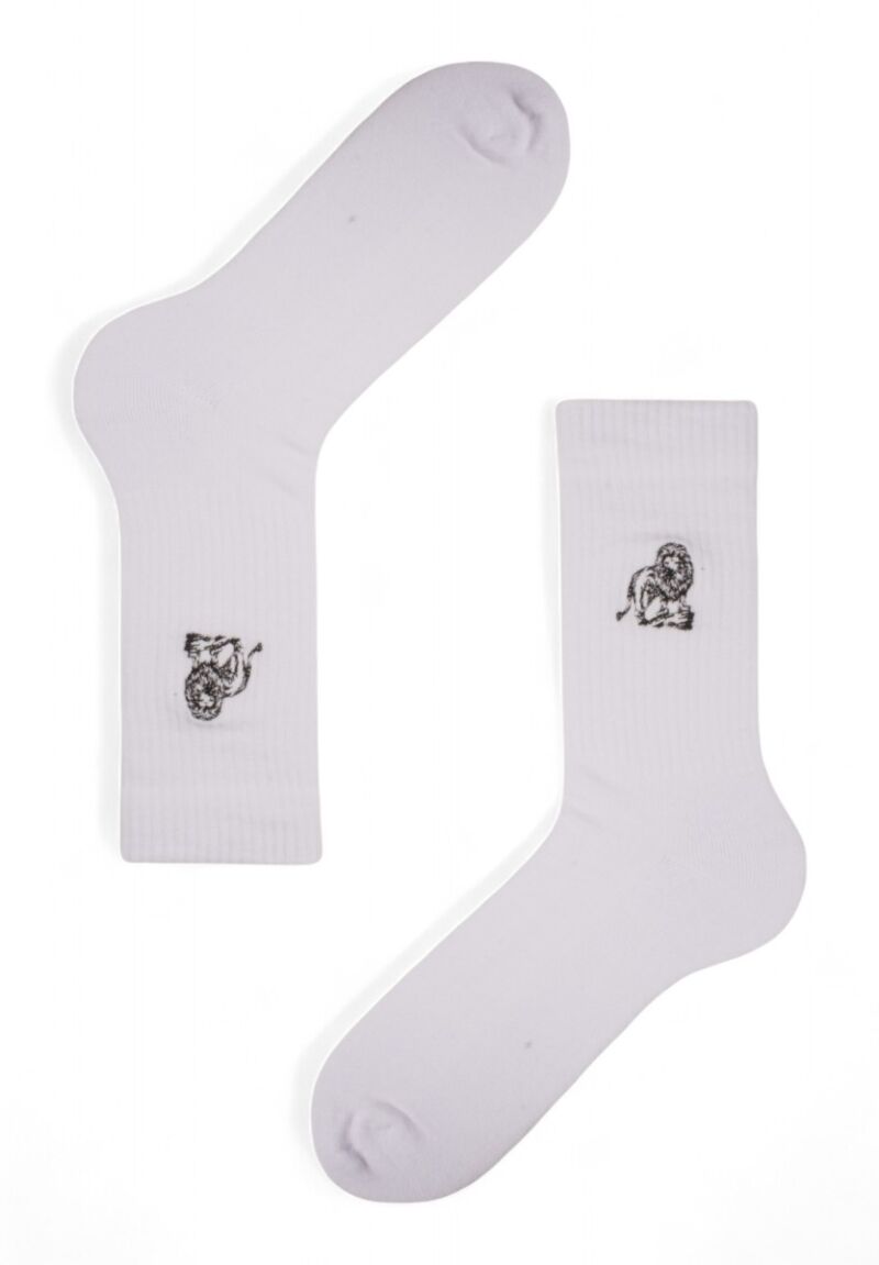 Κάλτσες ανδρικές Rib με κέντημα Soma Lion