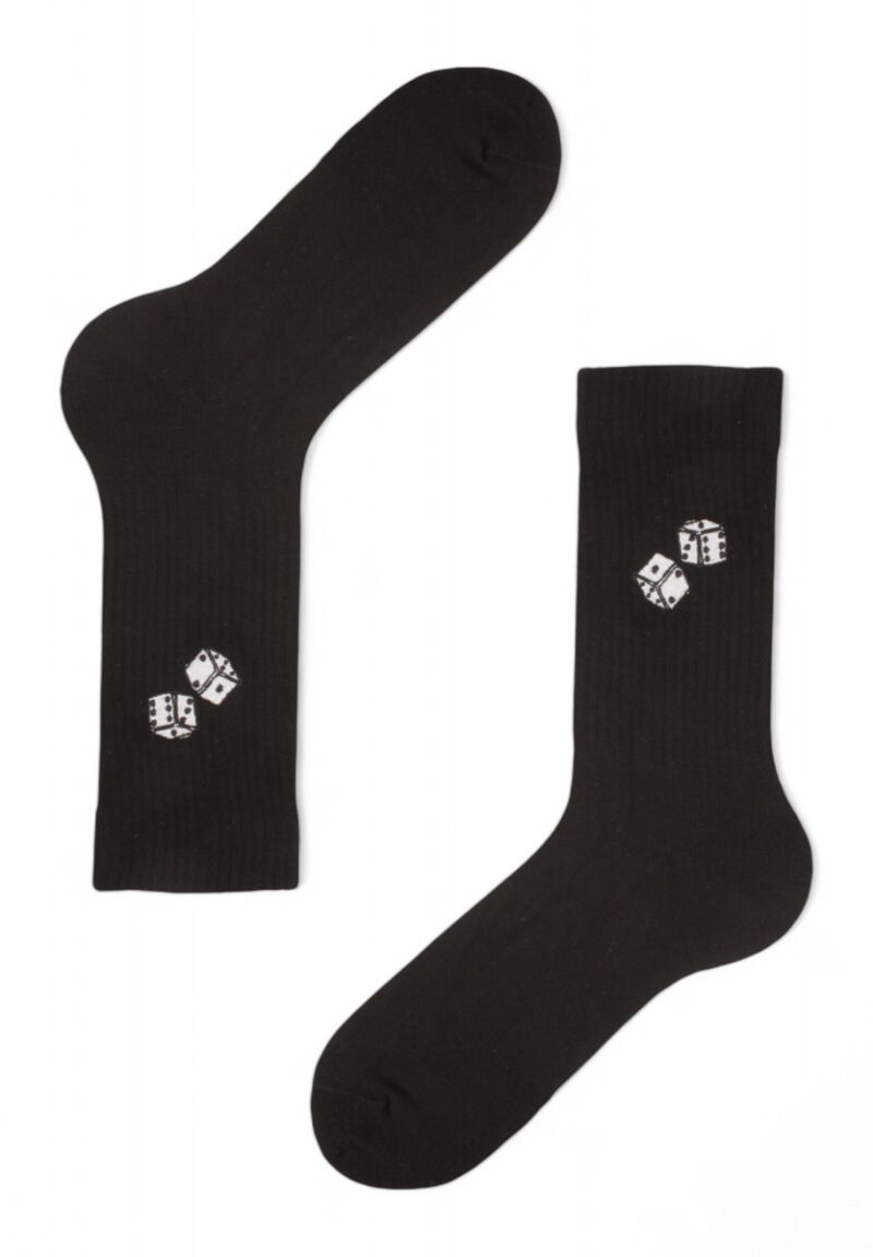 Κάλτσες ανδρικές Rib με κέντημα Soma Dice