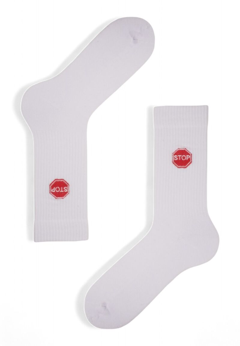 Κάλτσες ανδρικές Rib με κέντημα Soma Stop