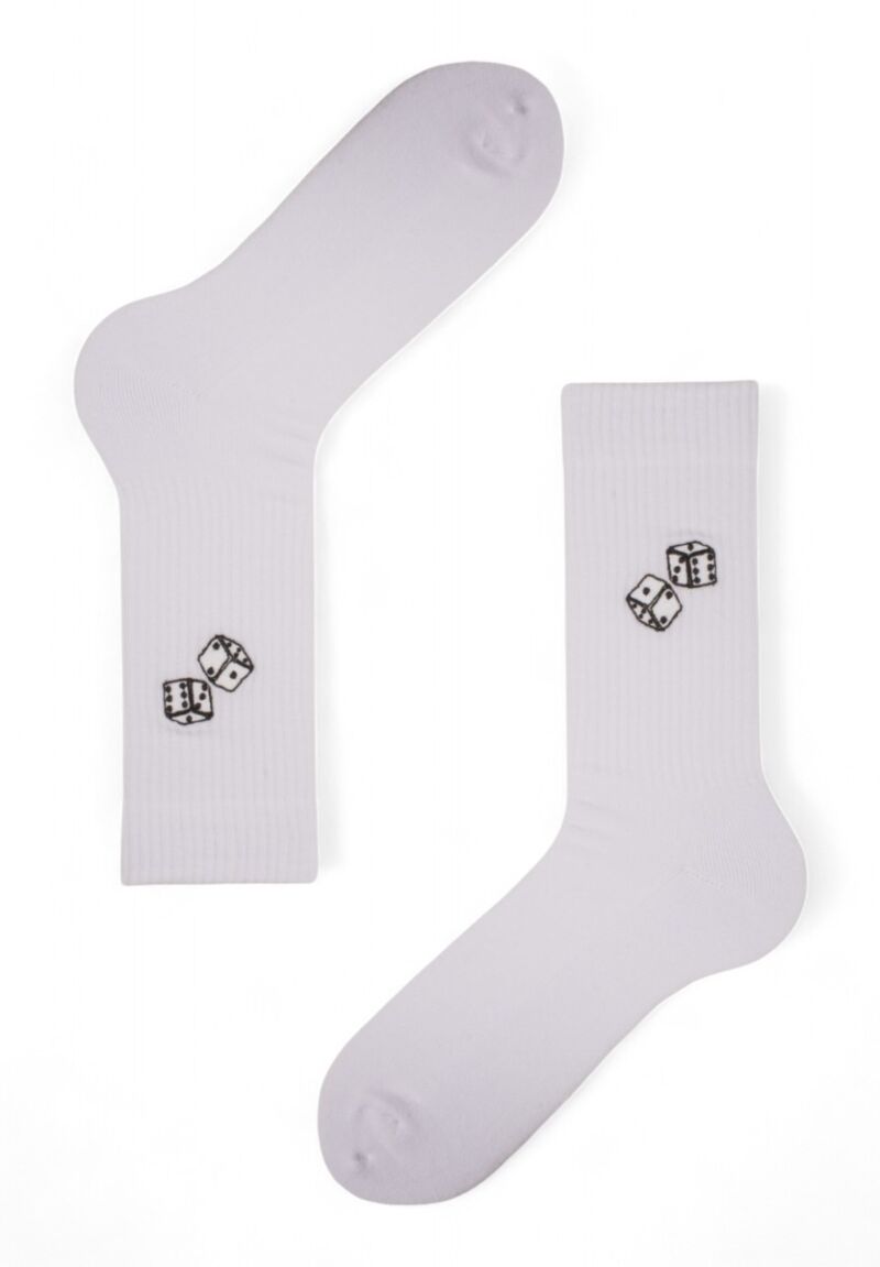 Κάλτσες ανδρικές Rib με κέντημα Soma Dice