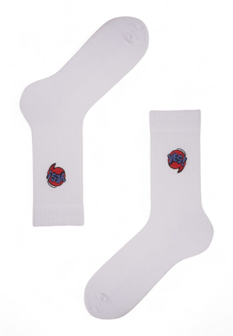 Κάλτσες Unisex Rib με κέντημα Soma Yes