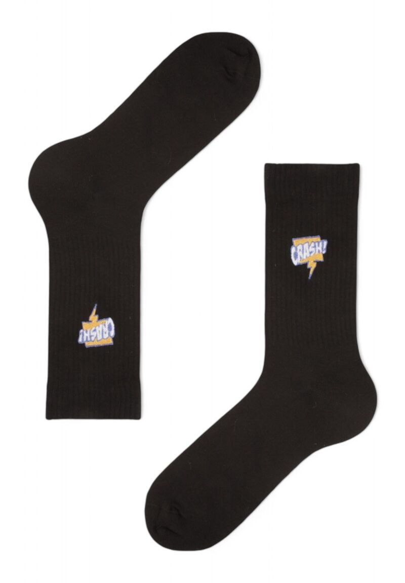 Κάλτσες Unisex Rib με κέντημα Soma Crash