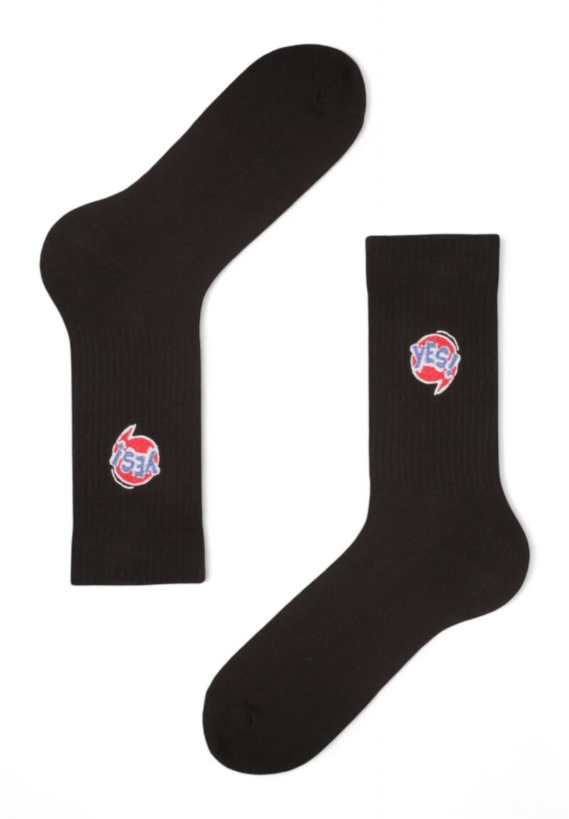 Κάλτσες Unisex Rib με κέντημα Soma Yes