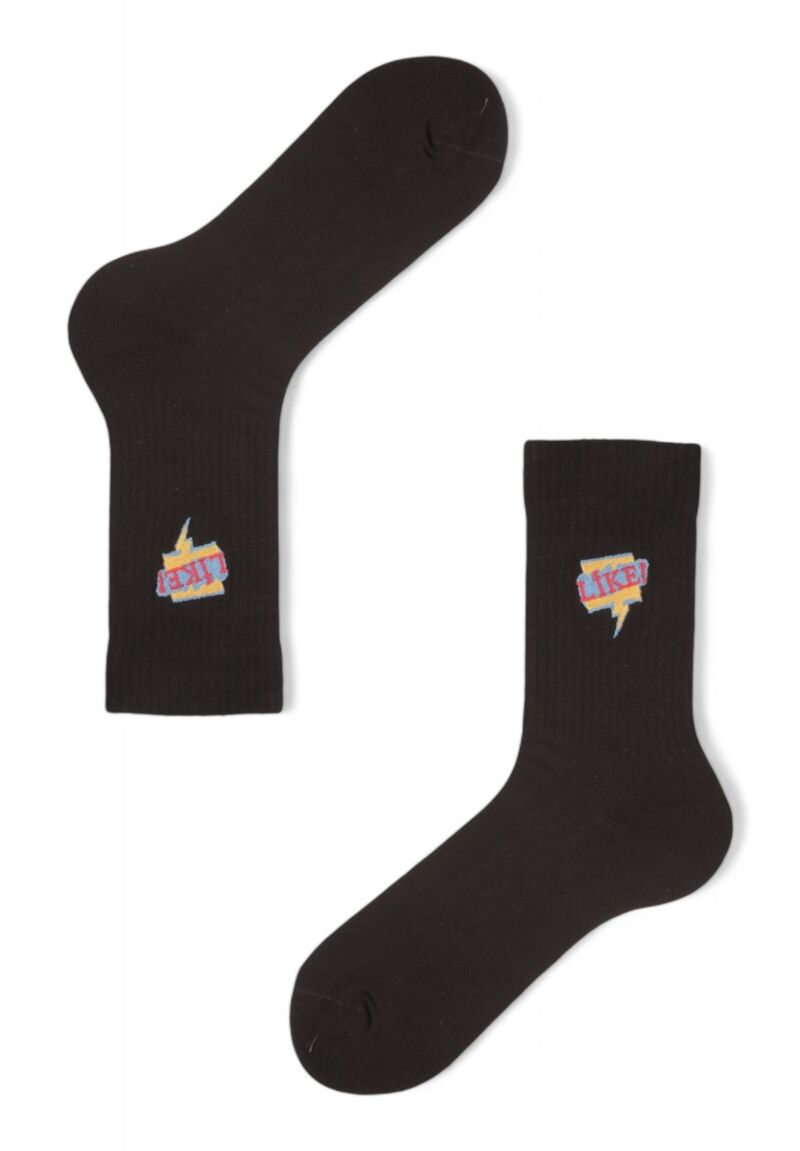 Κάλτσες γυναικείες Rib με κέντημα Soma Like