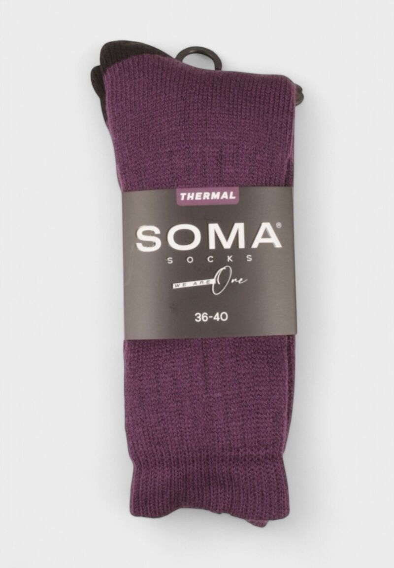 Κάλτσες γυναικείες ισοθερμικές μαλλί Thermal Soma Purple
