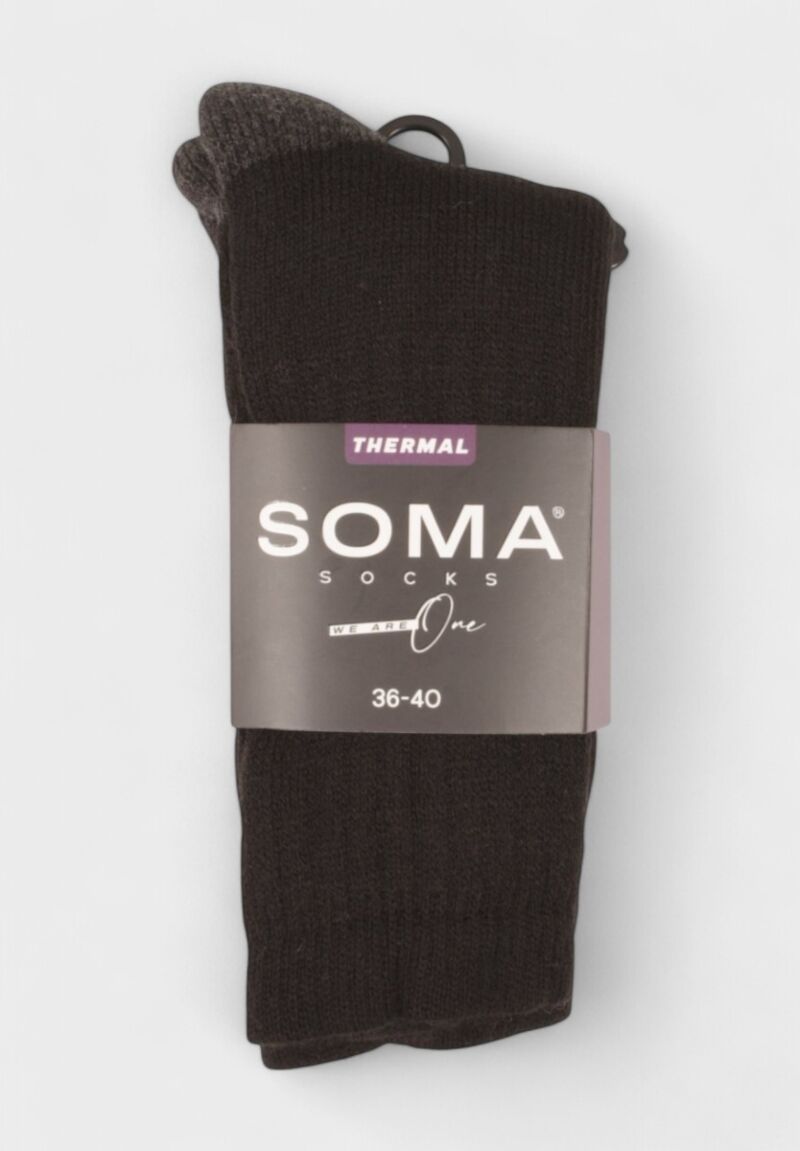 Κάλτσες γυναικείες ισοθερμικές μαλλί Thermal Soma Black