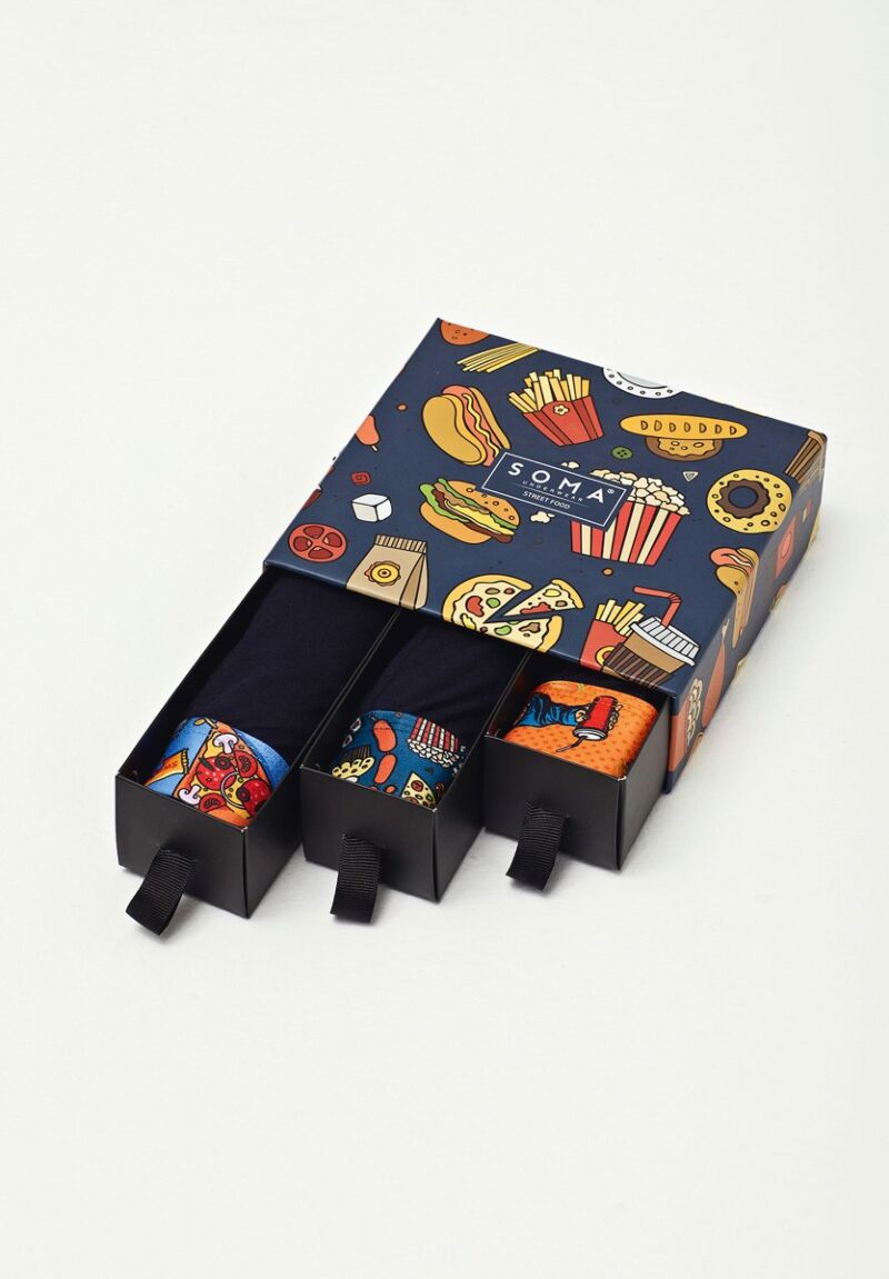 Boxer Soma ανδρικά σε κουτί Street food 3τμχ