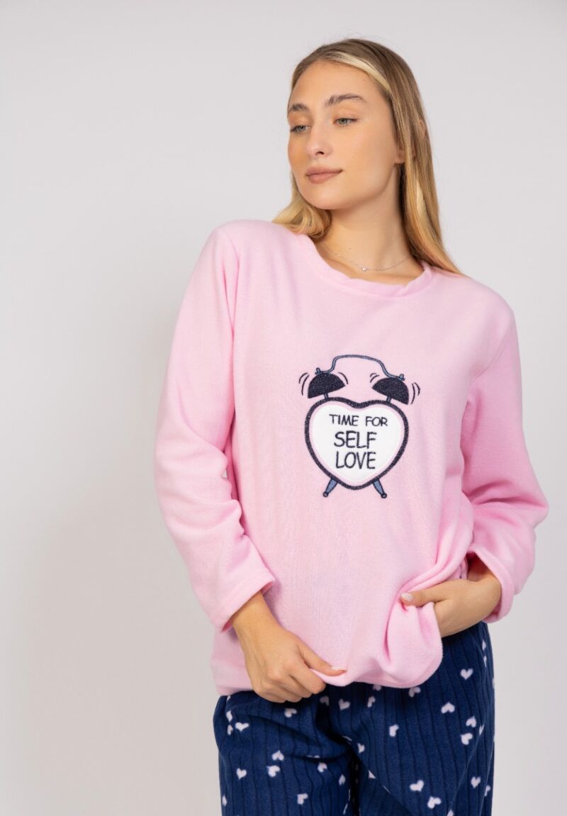 Πιτζάμα γυναικεία Fleece Self Love Sexen