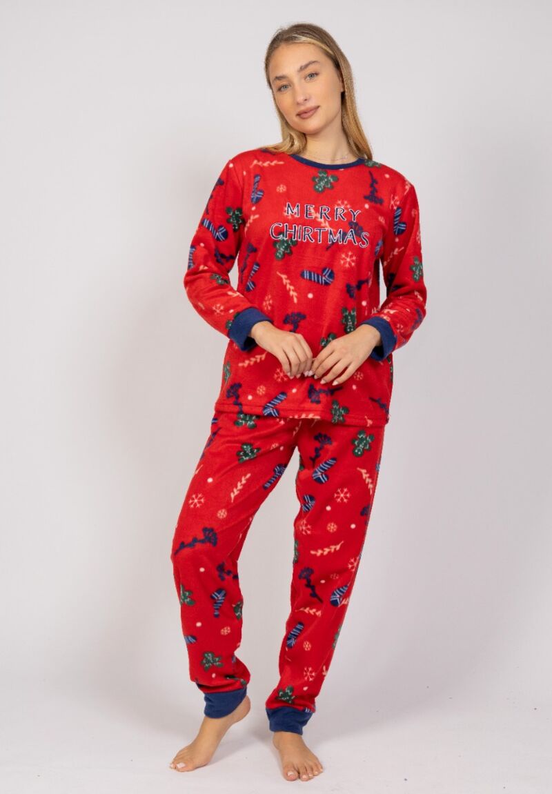 Πιτζάμα γυναικεία Fleece Christmas Sexen