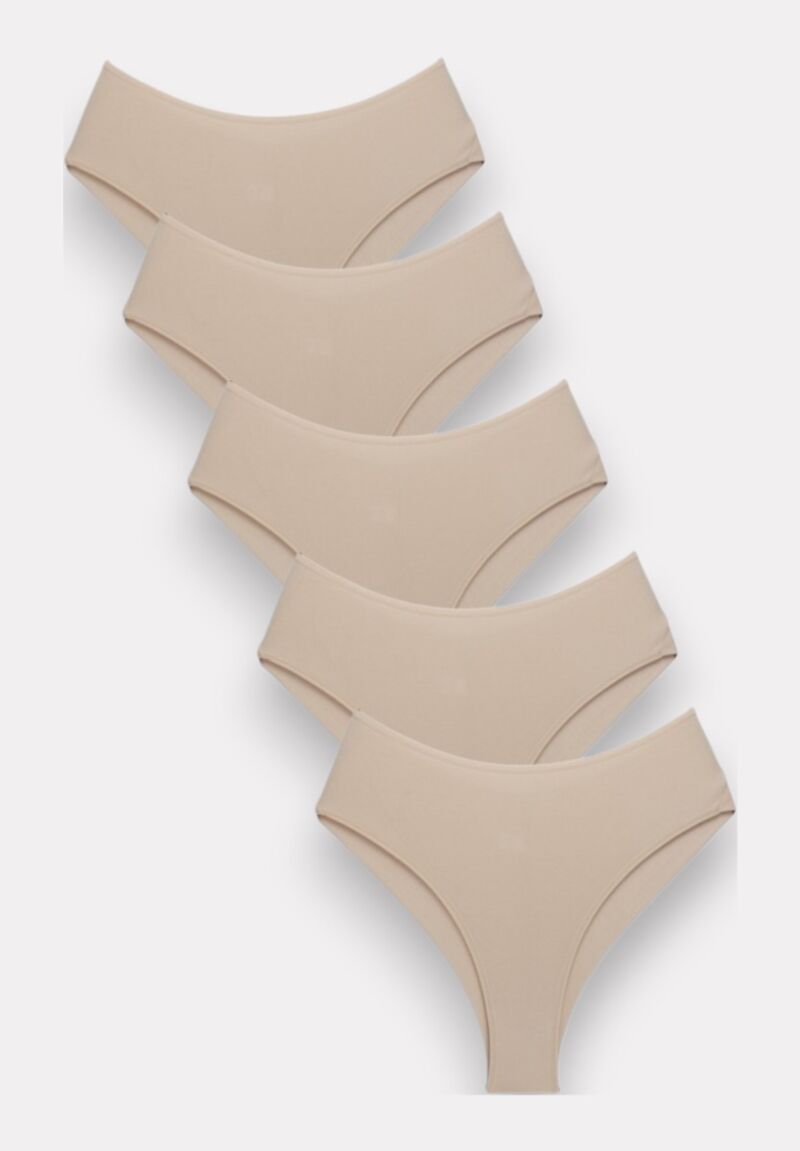 Brazil εσώρουχα ψηλόμεσα απαλά Modal μπεζ Sexen 5 Τεμ.