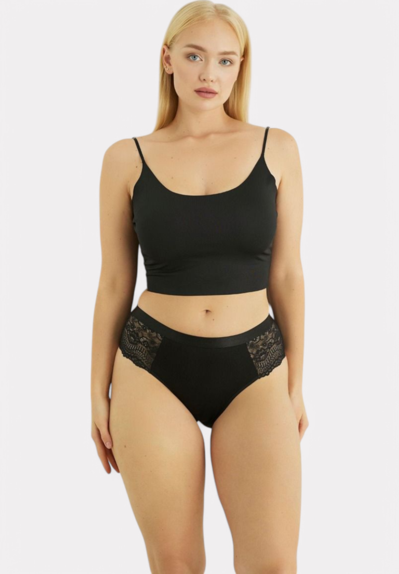 Σλιπ Γυναικεια Ψηλοκαβαλα 3/4 Magnolia 5 Τεμ. Black