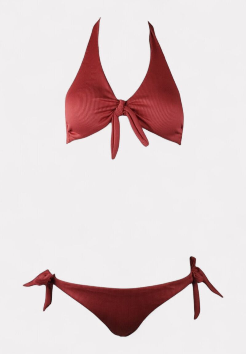 Γυναικείο Μαγιό Μπικίνι Κεραμιδί Rib